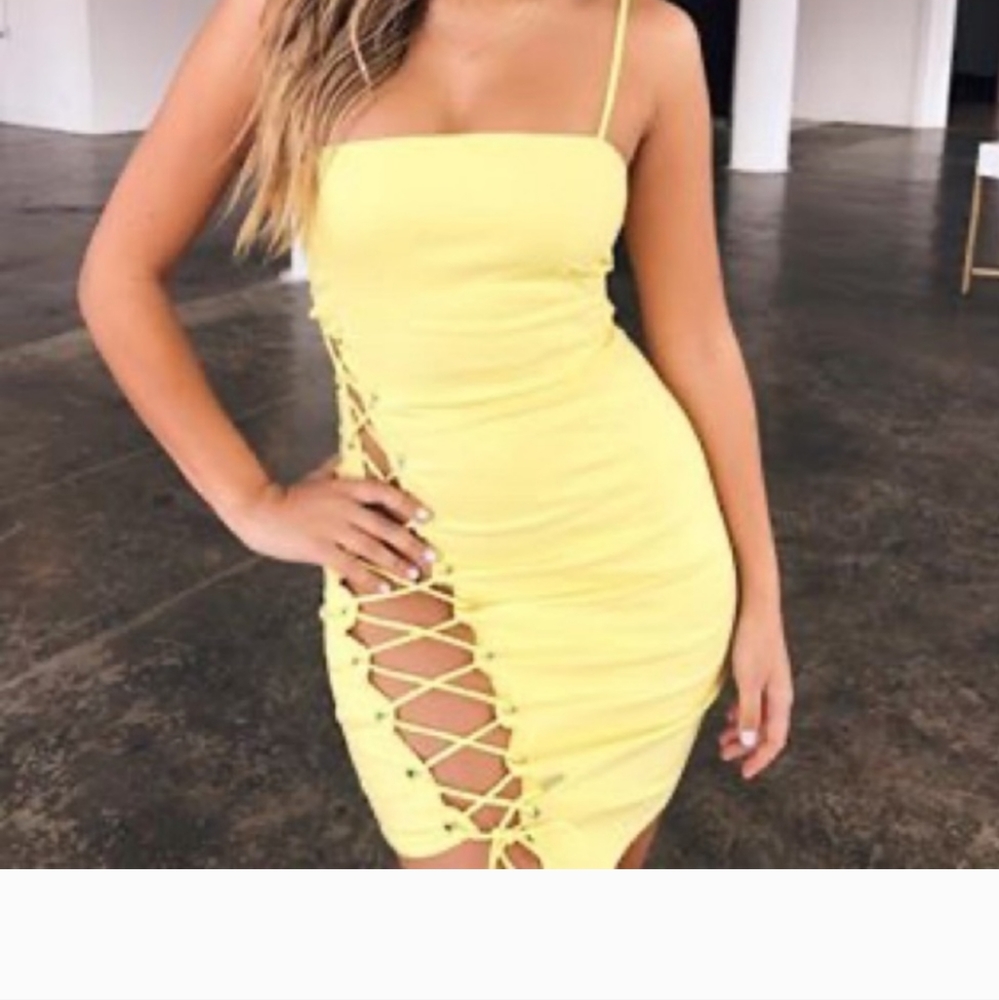 Tiger Mist Yellow “Cabo Dress” Size XS